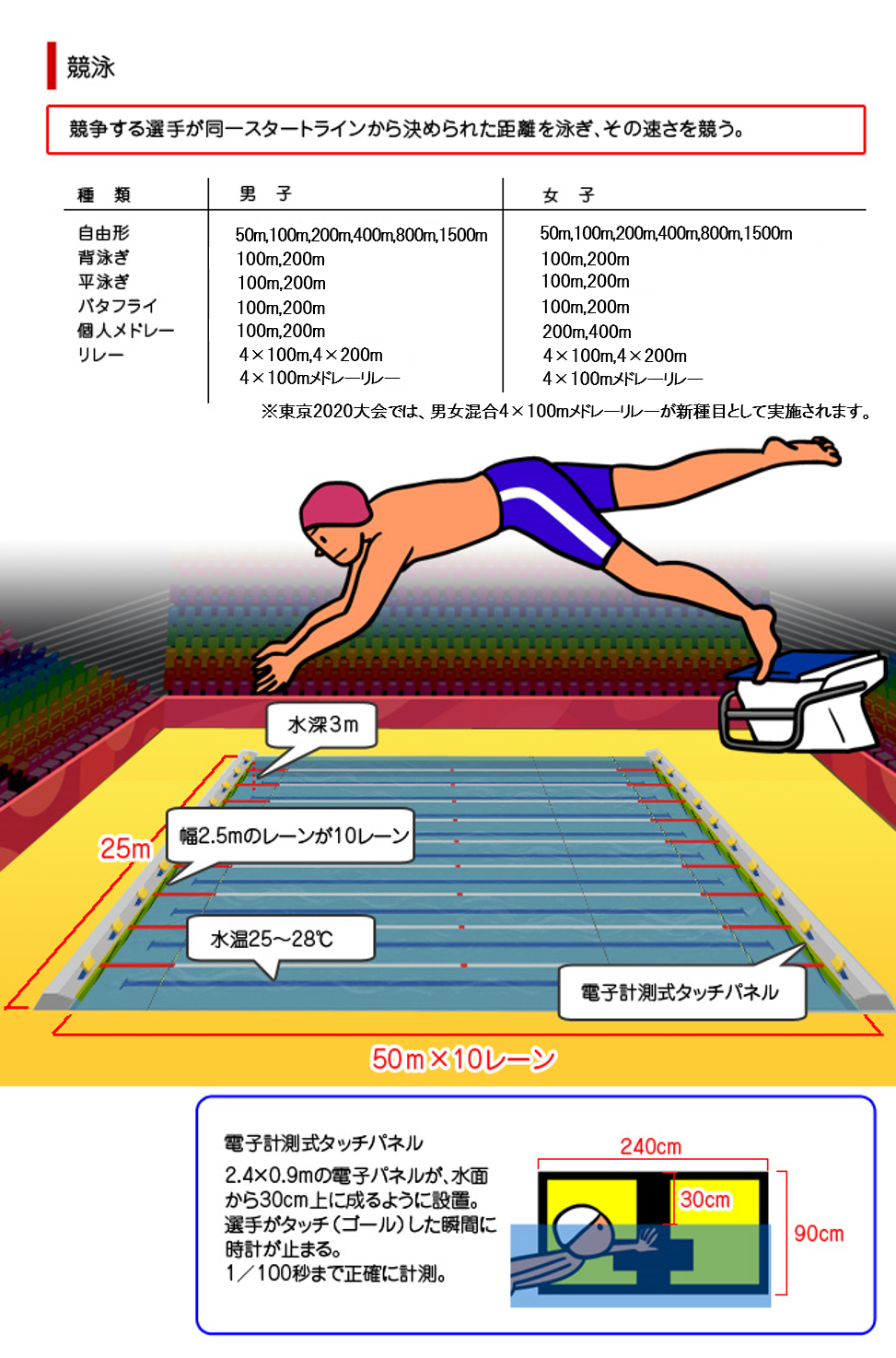 競泳 オリンピック競技 競技 大会情報 東京大会開催準備 東京都オリンピック パラリンピック調整部