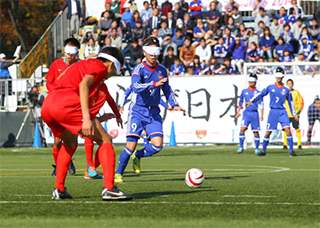 playing view（JPN vs CHN at Blind Football World Championships 2014 in Tokyo）